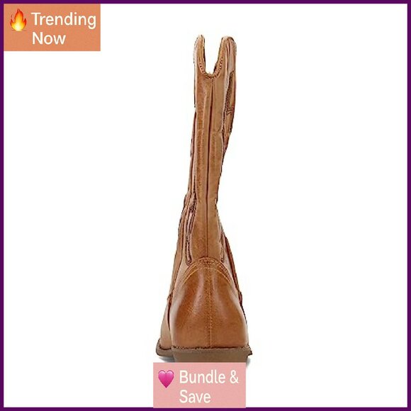 Faux Leather Platform Combat Boots, 1.5" Heel, 12" Shaft - Picture 6 of 8